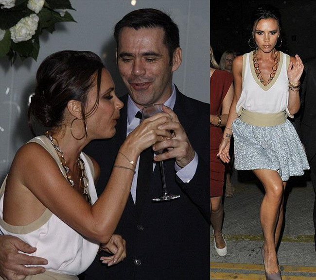 Victoria Beckham nu lasa paharul din mana FOTO!