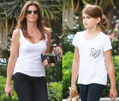 Cindy Crawford in miniatura - fiica top modelului seamana perfect cu mama sa! FOTO!