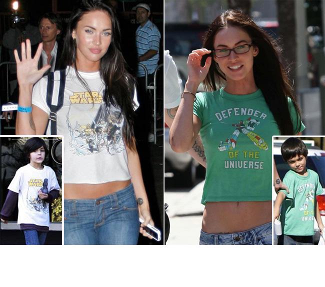 Megan Fox poarta tricourile fiului sau vitreg FOTO!