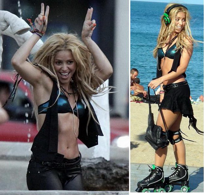 Shakira ndash; roller girl in Barcelona pentru noul clip FOTO
