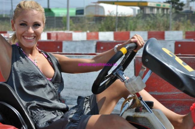 Andreea Patrascu este pasionata de carting