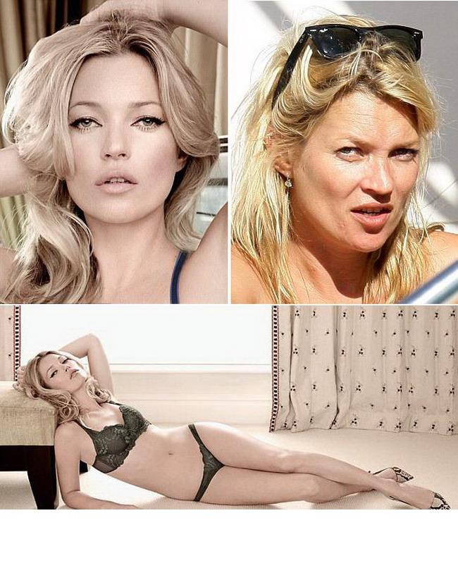 Cu ajutorul Photoshopului, Kate Moss arata iar ca la 20 de ani! FOTO
