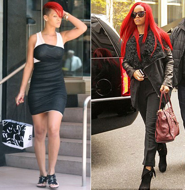 Rihanna s-a saturat de par scurt: si-a pus extensii!