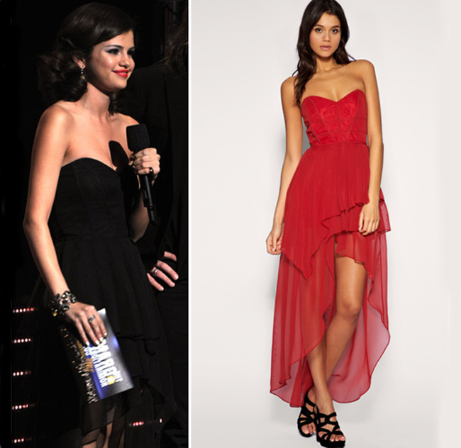 Scumpica Selena Gomez, pe covorul rosu intr-o rochie Asos.com de 85 de lire
