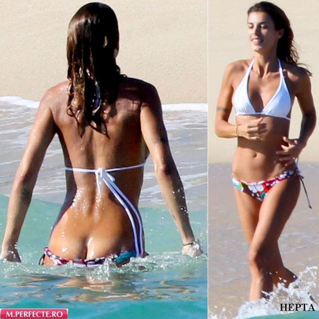 Nu ati ghicit! Elisabetta Canalis este vedeta care si-a aratat fundul la plaja!