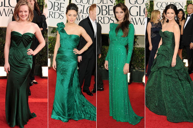 Verdele - culoarea serii la Golden Globes FOTO