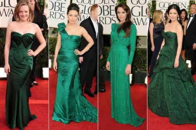 Verdele - culoarea serii la Golden Globes FOTO