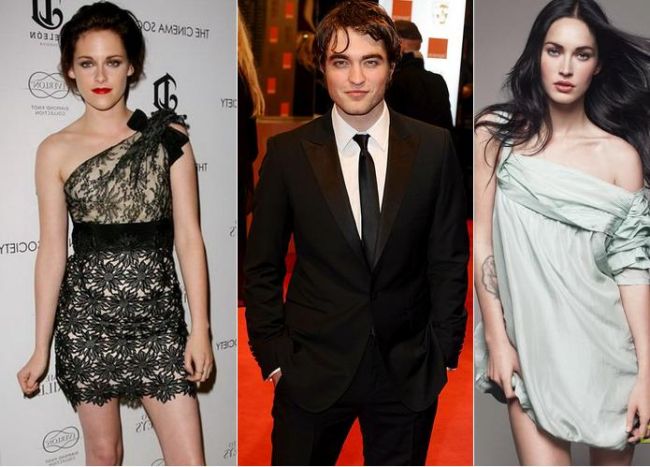Idolii adolescentilor - Robert Pattinson, Kristen Stewart si Megan Fox nominalizati la Zmeura de aur!