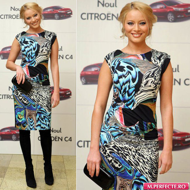 Look-ul zilei: Laura Cosoi, intr-o rochie cu imprimeu