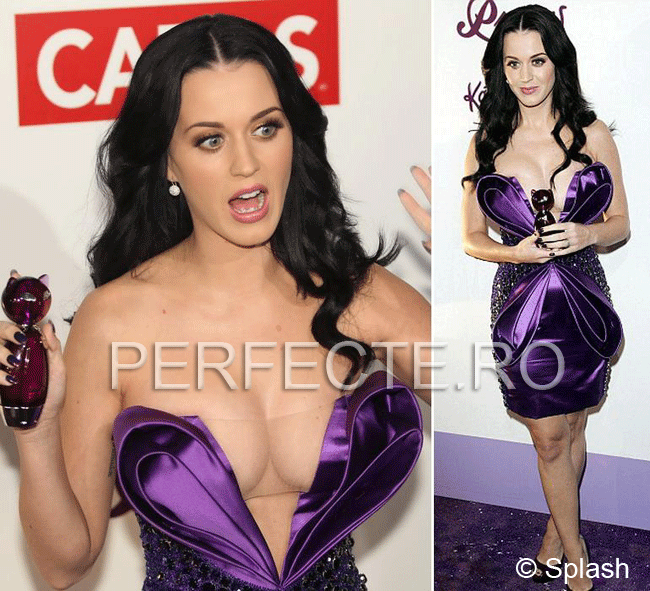Katy Perry - decolteu super indraznet la lansarea parfumului ei FOTO