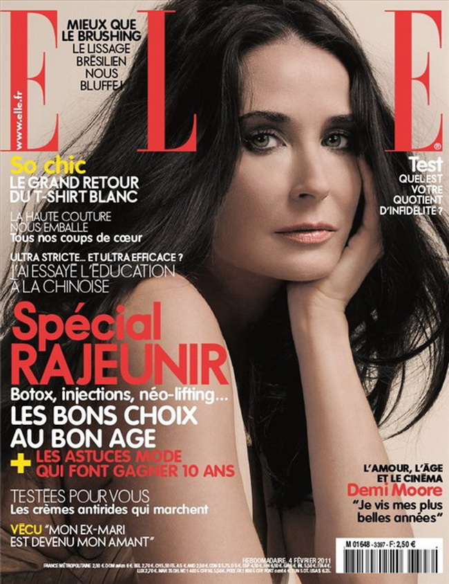 Demi Moore - super photoshopata in revista Elle