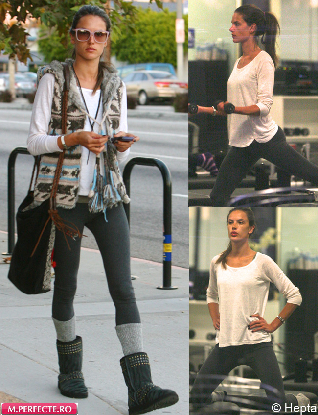 Alessandra Ambrosio isi mentine silueta perfecta cu Pilates