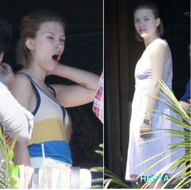 Scarlett Johansson, fara machiaj si de abia trezita din somn: arata ca o gospodina! FOTO