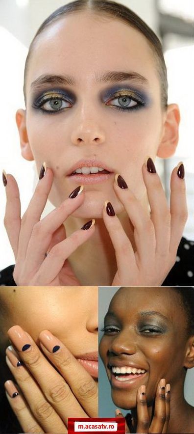 Varianta funny pentru bdquo;French Manicure  ndash; GALERIE FOTO