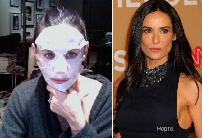 Masca hidratanta - unul dintre secretele tenului impecabil al lui Demi Moore!