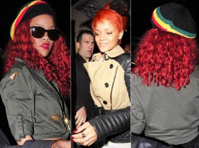 Rihanna - cu peruca la plimbare! FOTO