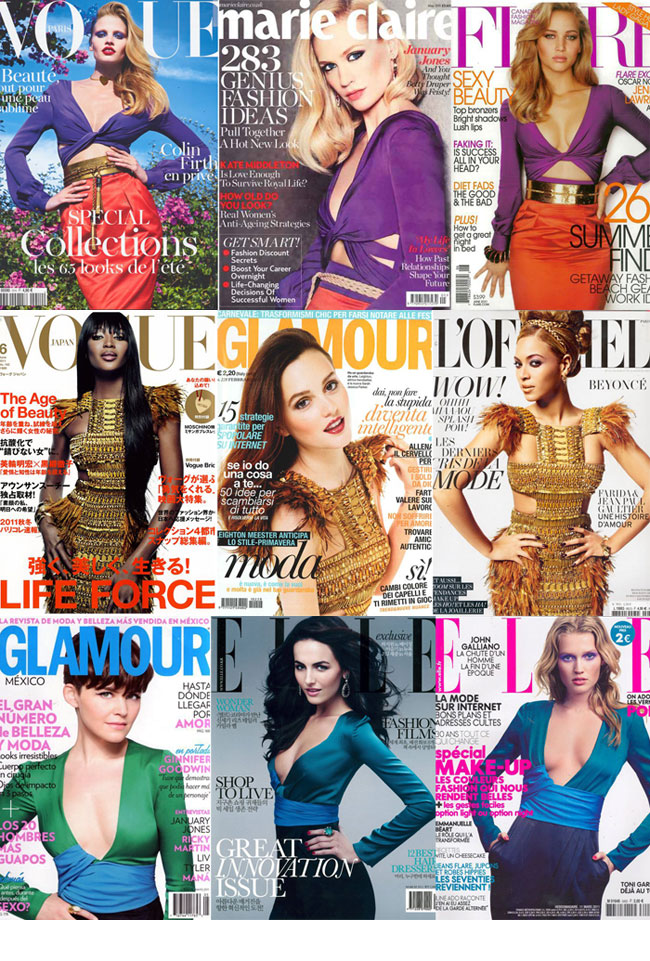 Colectiile Gucci pentru 2011 au cucerit intreaga lume a modei: peste 25 de coperti de reviste diferite