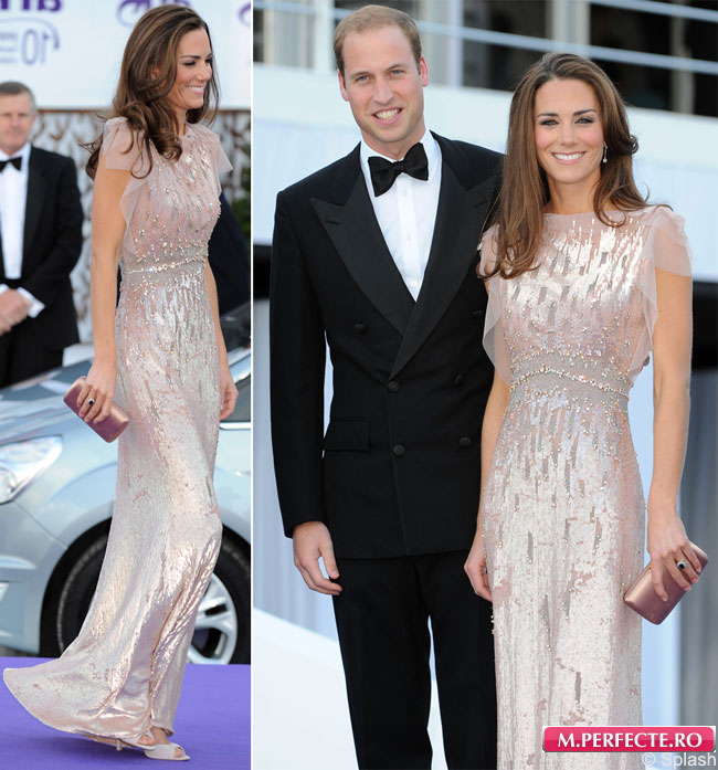 Look-ul zilei: Kate Middleton, ca o adevarata printesa, intr-o rochie incrustata cu cristale