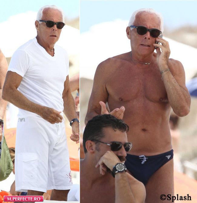 Giorgio Armani nu imbatraneste! La 77 de ani, arata la fel de bine ca in tinerete!