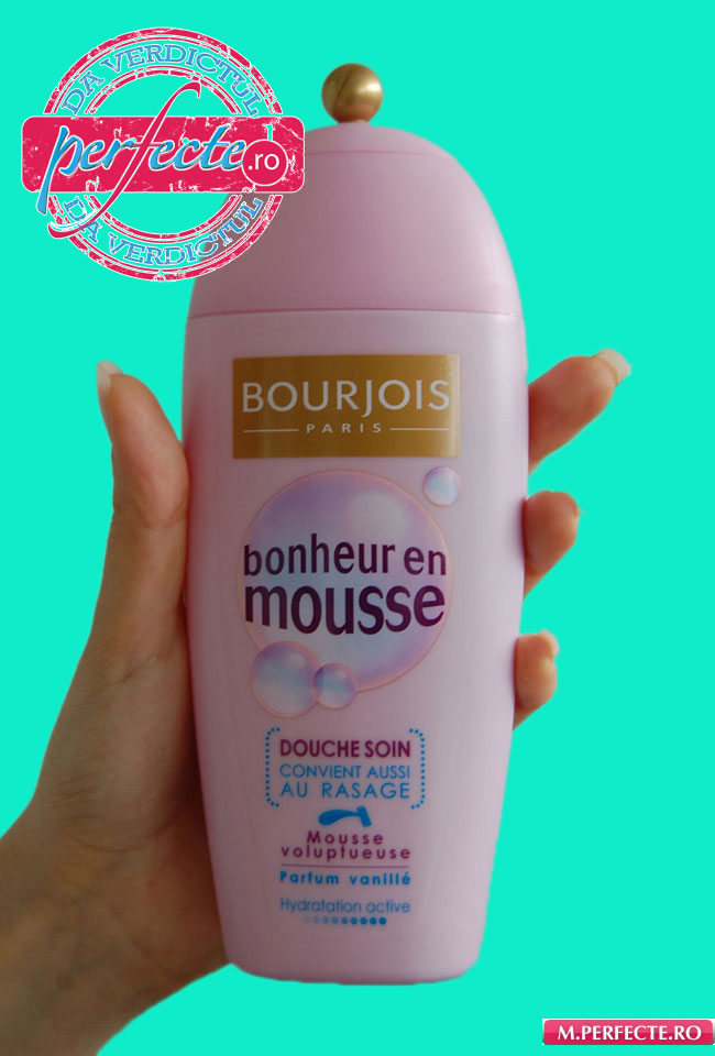 AM INCERCAT: Gel de dus  Bonheur en mousse  de la Bourjois