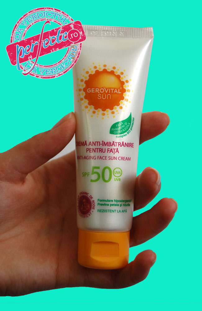 AM INCERCAT: Crema pentru fata Gerovital Sun, cu SPF 50