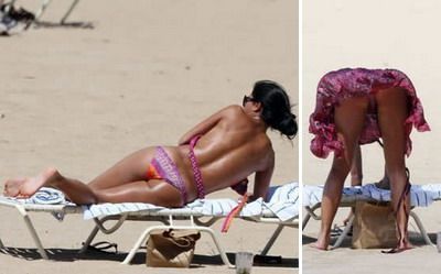 Pericol de insolatie! Nicole de la Pussycat Dolls a oferit imagini splendide pe plaja FOTO
