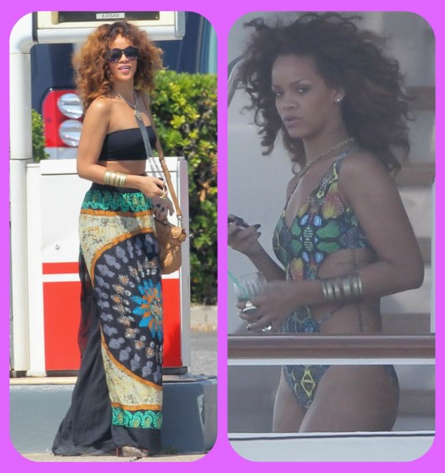 Look-ul zilei: Rihanna, trendy pe un yacht de 200.000 de euro!