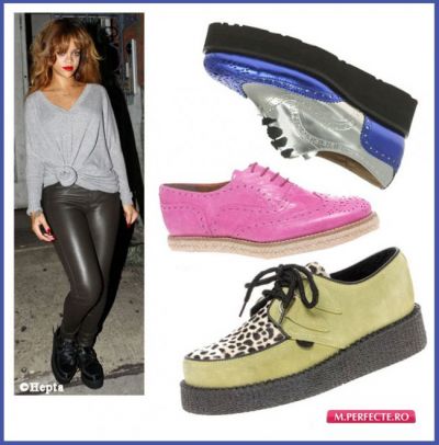 Tot ce poarta Rihanna se transforma in must have! Crezi ca va reusi sa readuca in moda platformele?