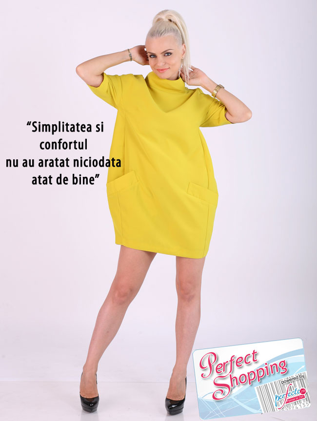 SHOPPING DE VEDETA: Rochia galbena - preferata lui Jojo in aceasta toamna