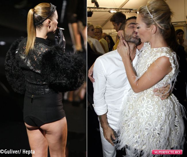 Kate Moss socheaza: sezonul trecut si-a expus celulita, acum s-a sarutat cu designerul gay! Totul pentru Louis Vuitton
