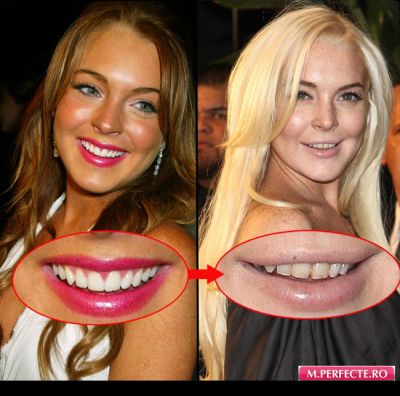 Lindsay Lohan, inainte si dupa excesele de droguri, tigari si alcool. Observi diferente?