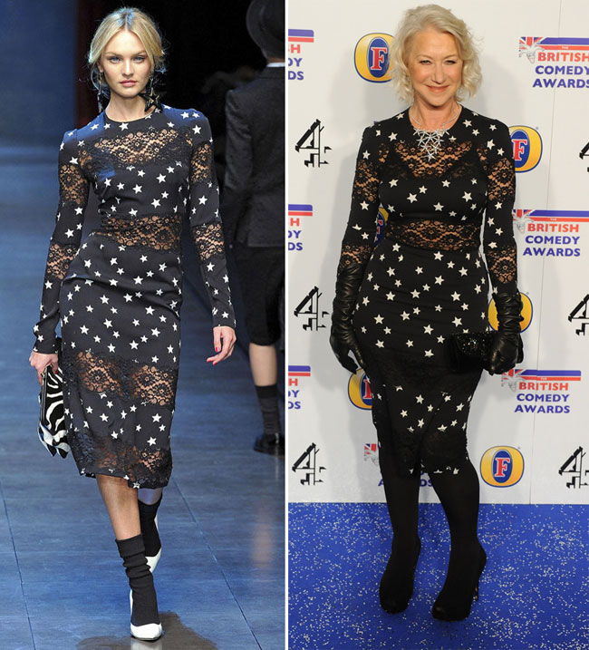 Dovada ca stilul nu are varsta: Helen Mirren, intr-o rochie transparenta la 66 de ani