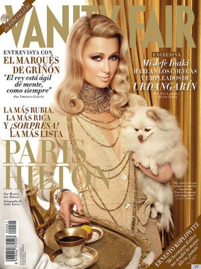 Paris Hilton si-a facut poze singura cu telefonul in timpul unei sedinte foto pentru Vanity Fair. Vezi cadrul penibil