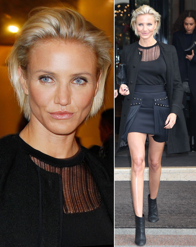Cameron Diaz, o aparitie fresh la prezentarea Atelier Versace din Paris. Iti place noul ei look?