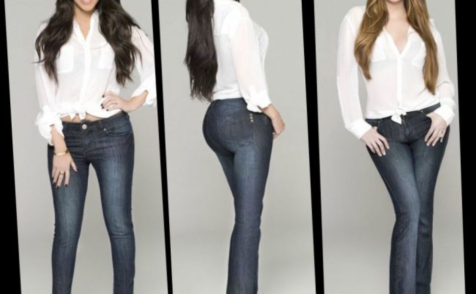 Surorile Kardashian au lansat o colectie de blugi pentru femeile cu forme. Cum ti se par modelele?