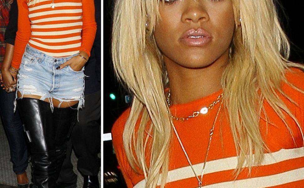 Rihanna a renuntat la look-ul natural. S-a vopsit blonda. Iti place?