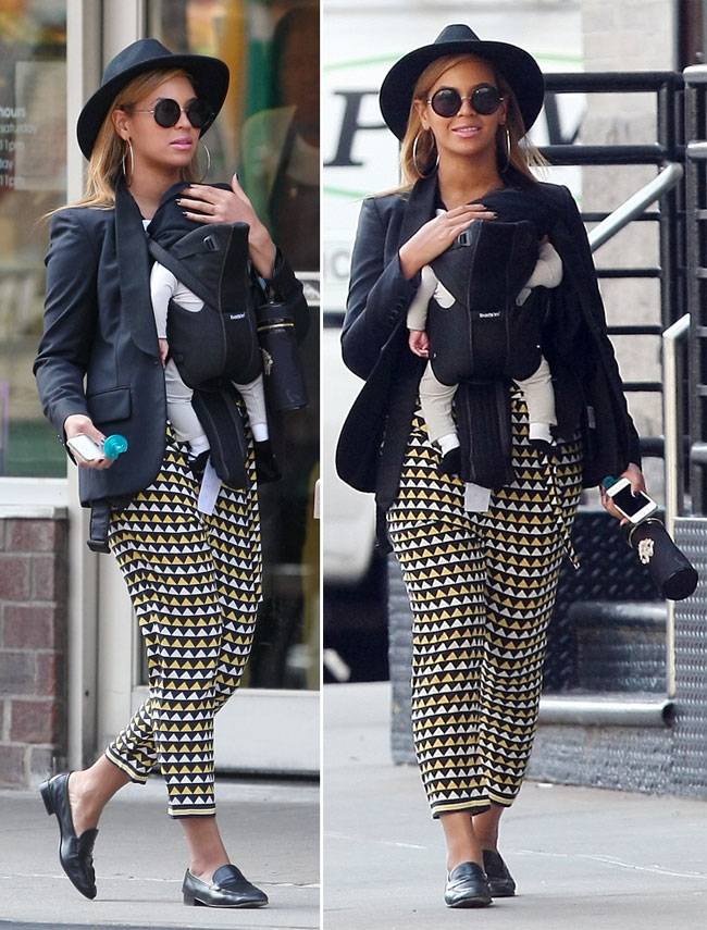 Look-ul zilei: Beyonce, o mamica chic pe strazile din New York
